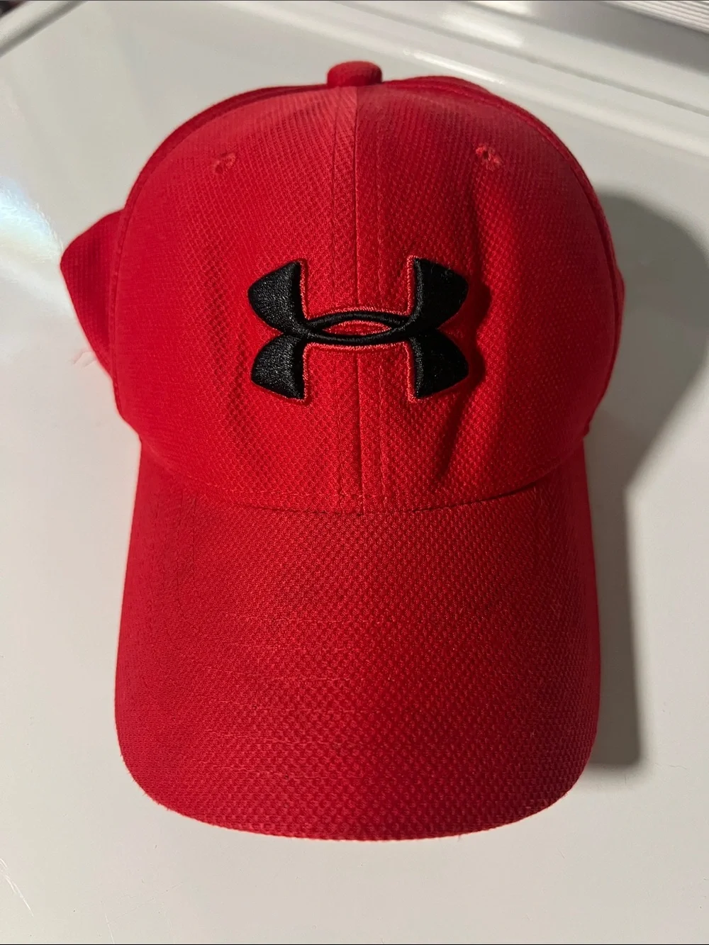Under Armour Kids Red Baseball Cap with Black Logo